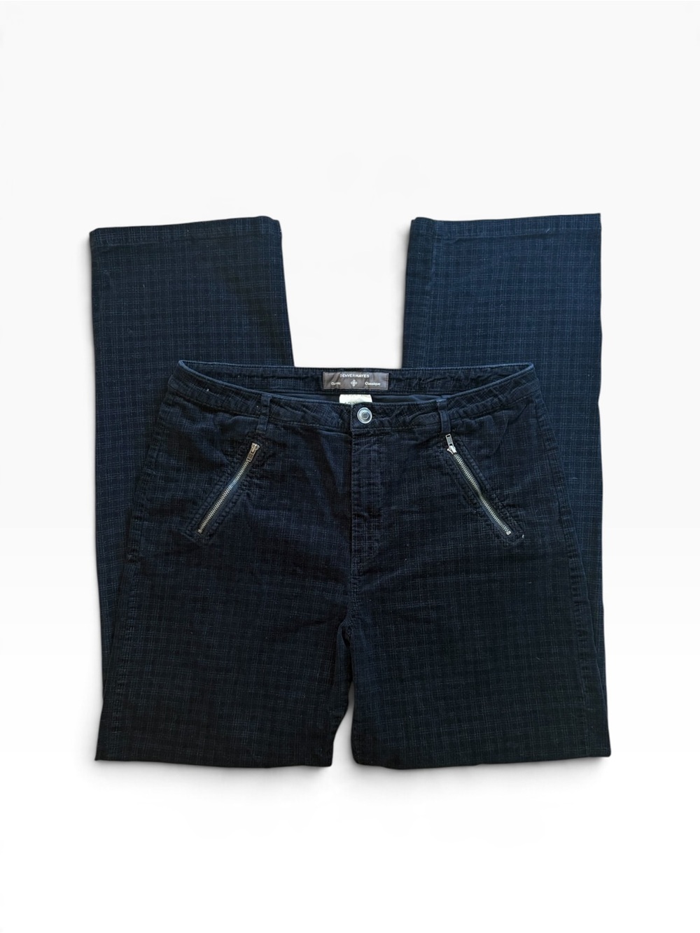 Y2K Denver Hayes Navy & Black Plaid Straight Leg Pants